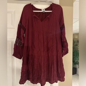 Old Navy medium red flowy dress
